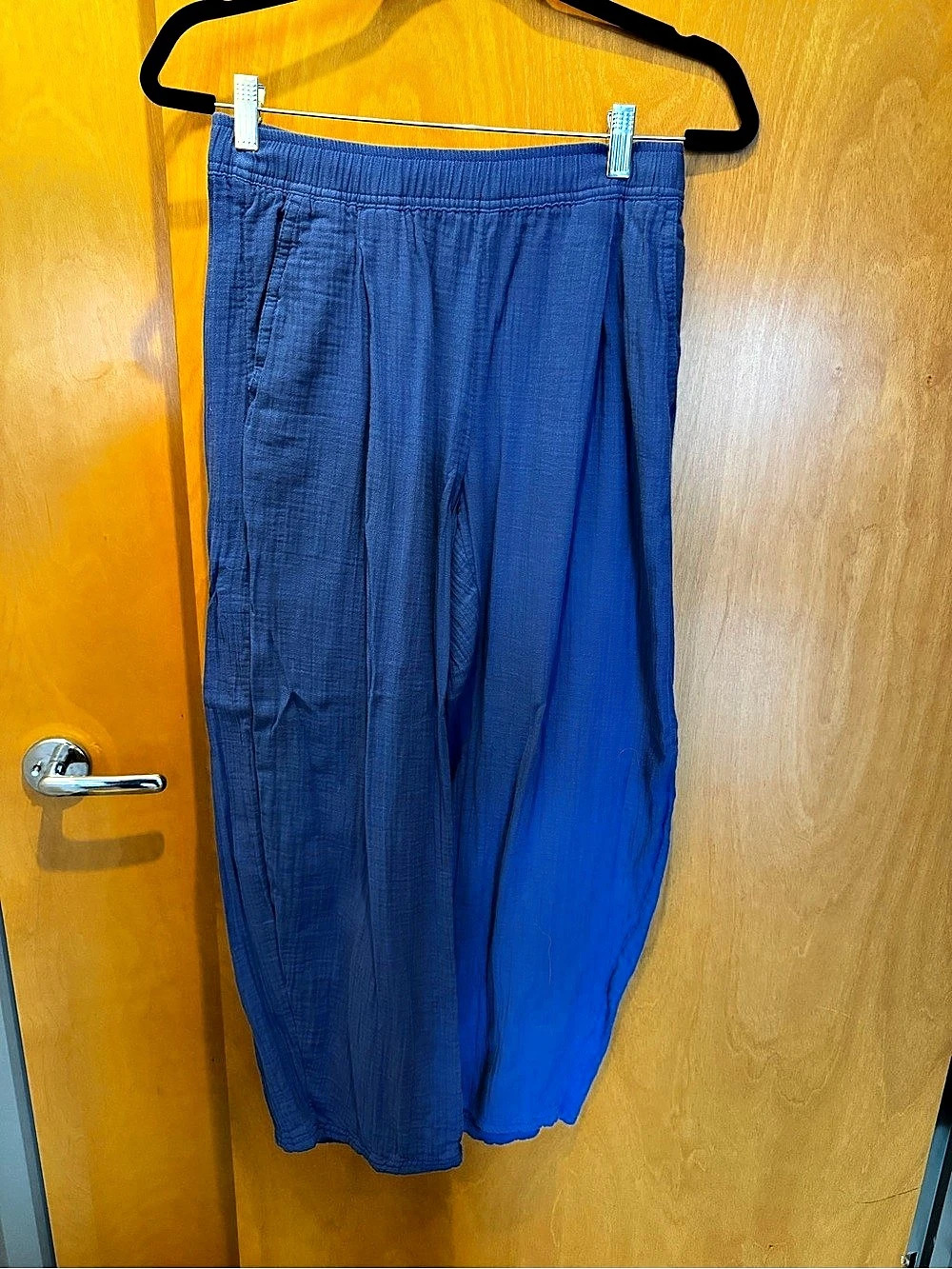 GAP Cotton Gauze Easy Barrel Pants Blue XS